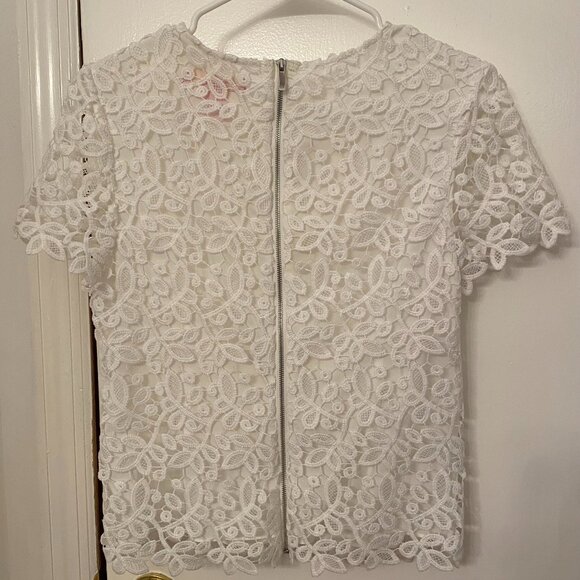 Catherine Malandrino White Lace Top - Picture 2 of 5